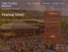 Tablet Screenshot of highcountrybackline.com